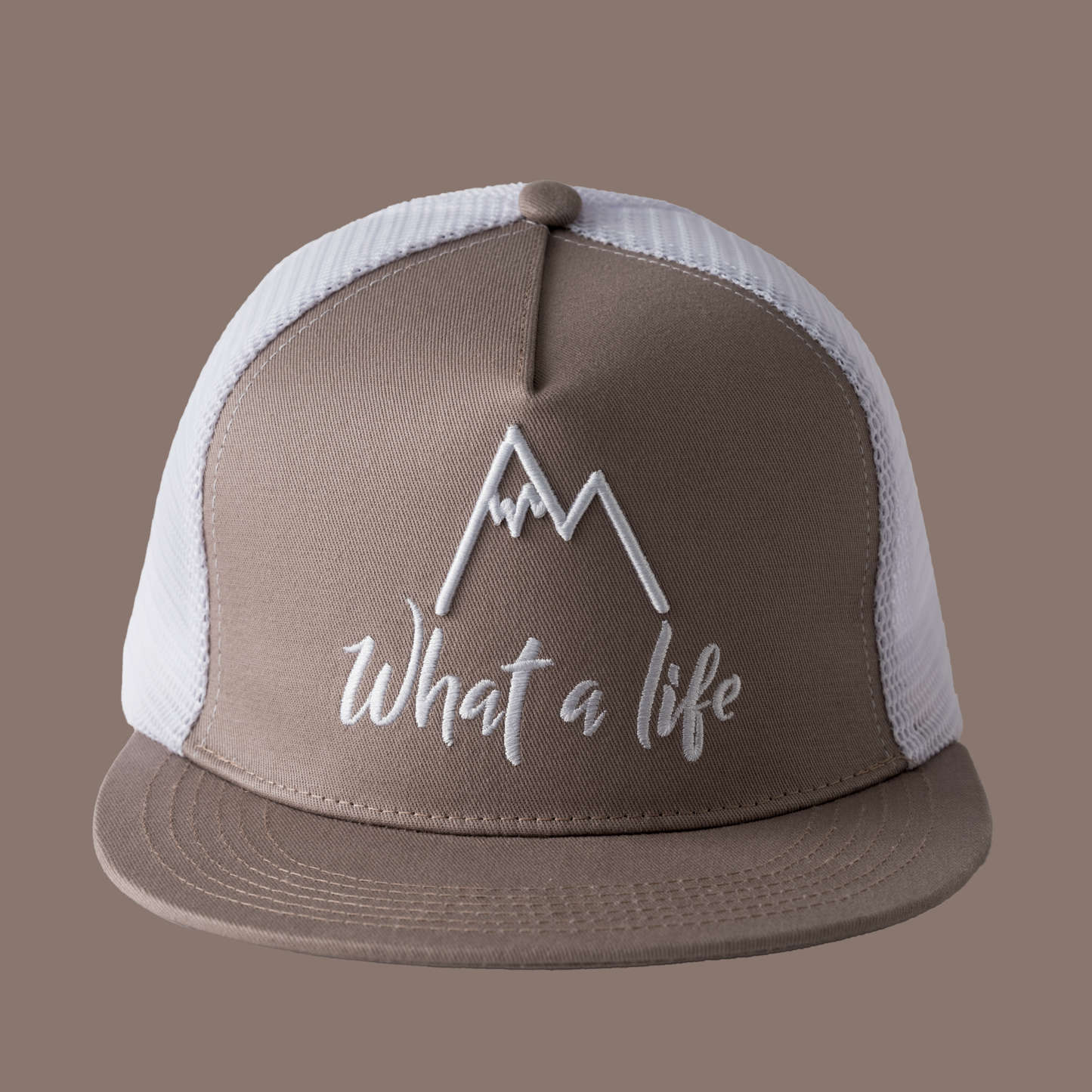 What A Life SnapBack Hat - Ginger Beige