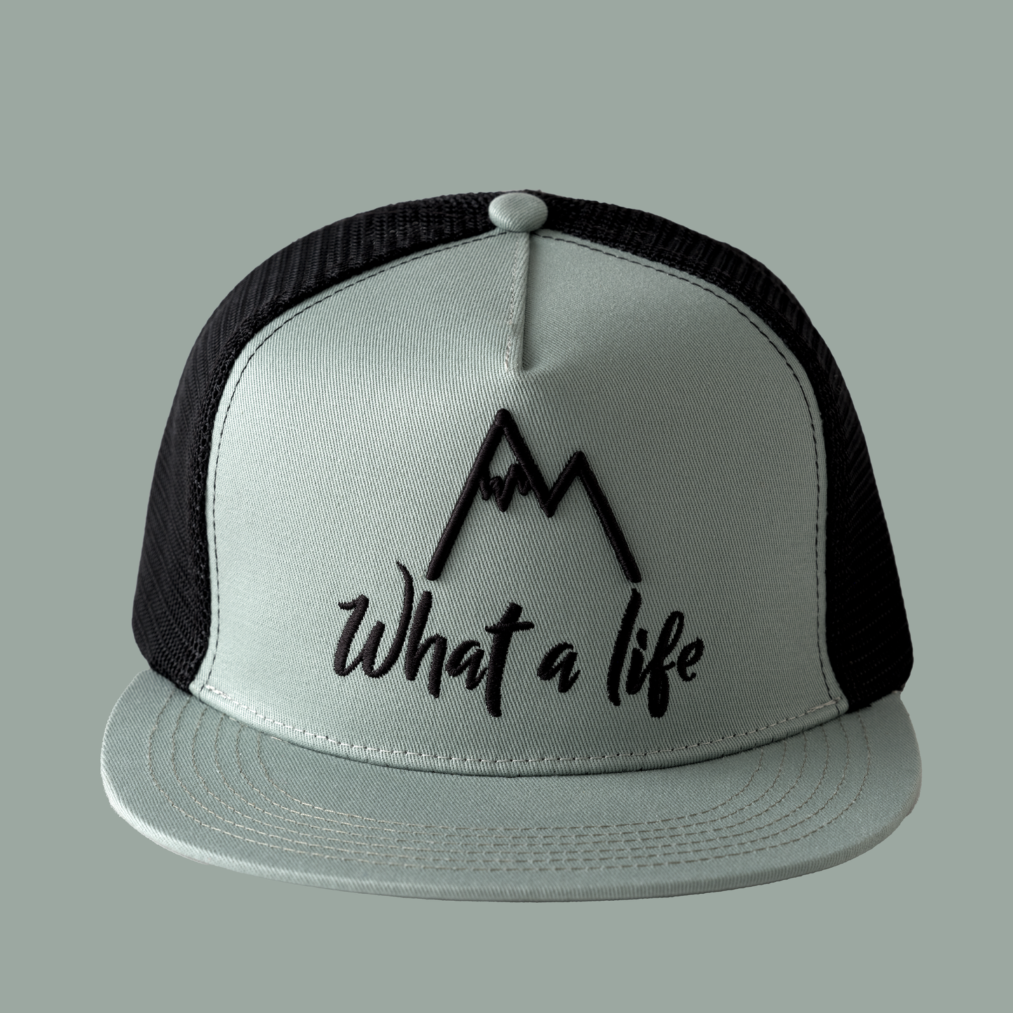 What A Life SnapBack Hat - Sage Green