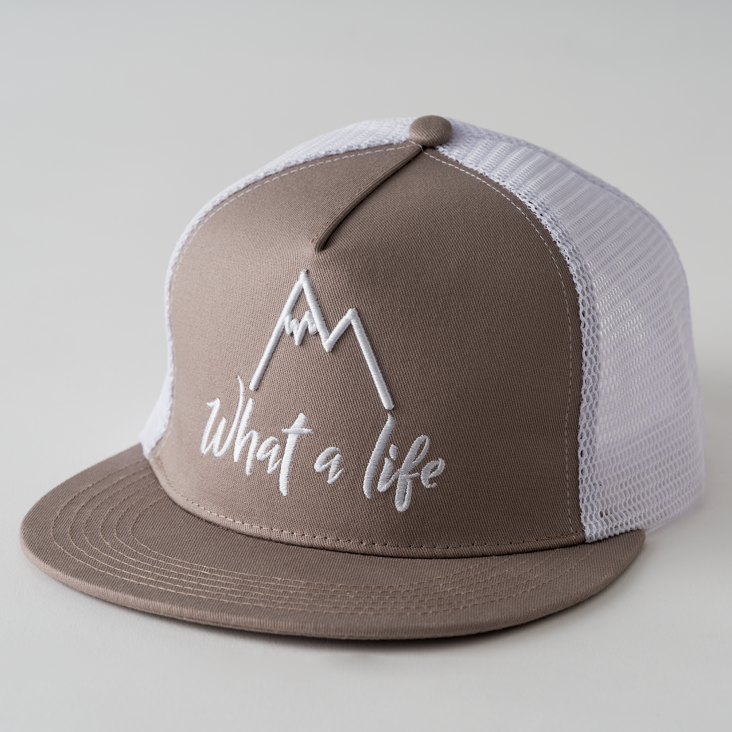 What A Life SnapBack Hat - Ginger Beige