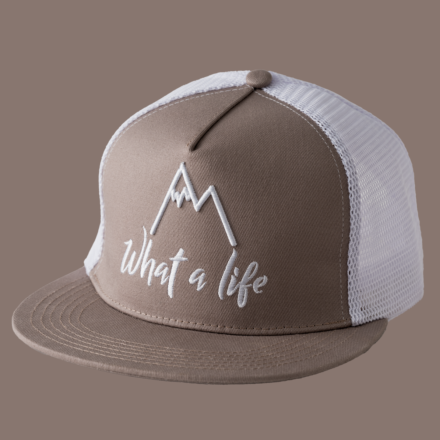 What A Life SnapBack Hat - Ginger Beige
