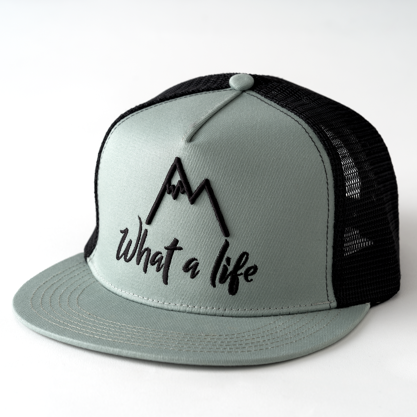 What A Life SnapBack Hat - Sage Green