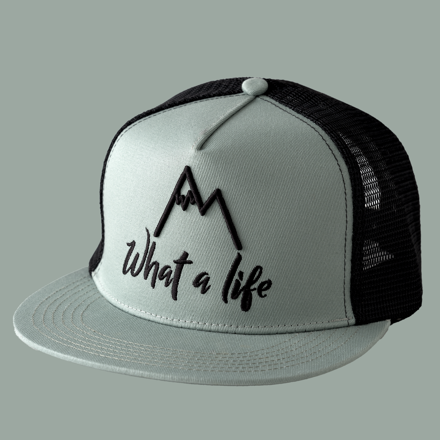 What A Life SnapBack Hat - Sage Green